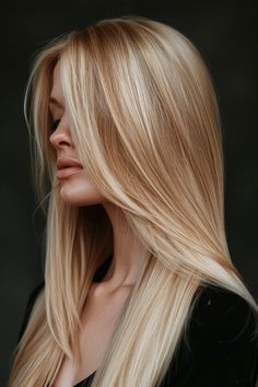 59+ Gorgeous Honey Blonde Hair Ideas Sophisticated Blonde Hair, Strawberry Light Blonde Hair, Glossy Blonde Hair, Peach Blonde, Honey Blonde Hair Color, Strawberry Blonde Hair Color, Fall Hair Trends