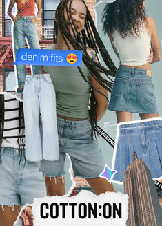 When you find good denim, you get it. That just-right stretch. That made-for-you feel. What are you waiting for? Let the group chat know. Denim Diy Clothes, Ny Style, Back To School Outfit, Denim Diy, Shorts Skirts