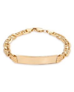 Bloomingdale's Fine Collection Anchor Id Bracelet in 14K Yellow Gold Id Bracelets, Link Bracelets, Diamond Jewelry, Jewelry Accessories, Pick Up, In Store, Buy Online, Fine Jewelry, Yellow Gold