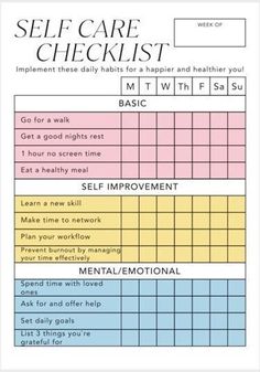 Daily Self Care Checklist Printable Self Care Routine | Etsy Study Habits Checklist, Daily Self Improvement Checklist, Everyday Self Care Routine, Self Care In Your 30s, Journal Checklist Ideas, Selfcare Checklist Printable, Journaling For Self Care, Healthy Habits Routine, Daily Selfcare Checklist