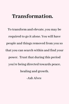 a poem written in black and white on pink paper with the words, transformation to transform