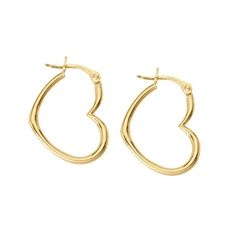 DETAILS: 1.1 grams, 14K Gold Please note, each piece is custom made to order. Please expect around 2-4 weeks before shipment. Email for possible rush options. Shaped Hoop Earrings, Real Gold Chains, Hoops Gold, Free Weight, Gold Rope Chains, Heart Hoop Earrings, Jewelry Accessories Ideas, Earrings Metal, Hoop Earring Sets