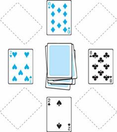 four cards are arranged in the same pattern