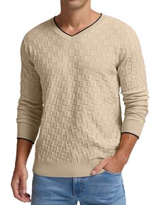 Upgrade your wardrobe with our Men's Knit Basketweave Long Sleeve V Neck Sweater. Made with premium materials, this sweater features a stylish basketweave pattern and a comfortable V-neck design. Perfect for both casual and formal occasions, it will keep you warm and looking sharp. Fabric type: 60% Acrylic, 25% Polyester, 15% Nylon Care instructions: Machine Wash Brand Size Bust Hip Waist S 32-34 34 - 36 23 - 25 M 34-37 36 - 39 25 - 28 L 37-40 39 - 41 28 - 31 XL 40-42 41 - 44 31 - 34 2XL 42-45 4 Basketweave Stitch, Winter Knit Hats, Mens Khakis, Knit Long Sleeve, Men's Knit, Winter Knits, Winter Wear, Black Knit, V Neck Sweater