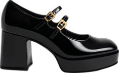 Classic Black Heels With Glossy Finish, Modern Glossy Heels With Round Toe, Classic Heels With Glossy Finish And Round Toe, Classic Glossy Heels, Heel Mary Janes, Patent Shoes, Size Chart For Kids, Faux Leather Heels, Charles Keith