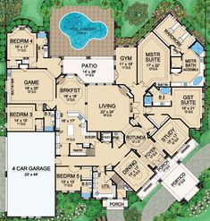 the floor plan for this luxury home is very large and has lots of space to put in