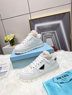 Size: 35-47 It comes with Dust box, Care manual, Tag, and Paper bag.Size Guide: Air Jordan High, Prada Top, Louis Vuitton Sandals, Louis Vuitton Boots, Prada Leather, Painting Leather, Sneakers Shoes, Shoes Women, Sneakers White