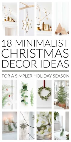 Minimalist Christmas decor ideas for a beautifully simple holiday season. Include minimalist Christmas trees, mantels, wreaths, table decor and gift wrap. #minimalistchristmas #minimalistchristmasdecor #christmasdecorideas #simplechristmasdecor #christmasdecor Christmas Table Minimalist, Wall Niche Christmas Decor, Christmas Decor Simple Minimalist, Minimal Christmas Decor Ideas, Simple Christmas Home Decor, Minimalist Christmas Trees, Minimalist Christmas Mantle, Modern Minimalist Christmas Decor, Minimalist Christmas Decor Small Spaces