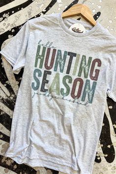 When your husband stays in the woods 24/7 in the winter months... You go shopping and get this fun graphic tee! unisex fit crew neck 50% cotton, 50% polyester Southern Roots Boutique112 W. Main St. Paragould, AR *Please allow 5-7 business days processing time for this item to be shipped/picked up. Old Row, Distressed Sweatshirt, Elle Woods, Hunting Season, Cool Graphic Tees, Top Graphic Tees, In The Winter, Winter Months, In The Woods