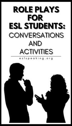 the cover of role plays for esl students conversations and activities