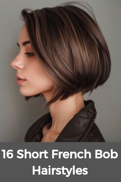 Achieve a sophisticated and timeless look with the classic short French bob hairstyle. This effortlessly chic cut showcases a sleek, chin-length bob complemented by gentle straight-across bangs, creating an elegant Parisian vibe. Its simplicity and versatility make it an ideal choice for anyone craving style without the fuss - a fashionable yet low-maintenance option that never goes out of trend. French Bob Haircut Without Bangs, Chin Length Hair Low Maintenance, French Bob Haircut Chin Length, Box Bob 2024, Chin Bob Hairstyles, Low Maintenance Bob, French Bob Without Bangs, French Bob No Bangs, Short French Bob