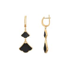 These absolutely gorgeous gold over sterling silver onyx and cubic zirconia double drop earrings are sure to be a favorite pair in your jewelry collection. These absolutely gorgeous gold over sterling silver onyx and cubic zirconia double drop earrings are sure to be a favorite pair in your jewelry collection. Length: 42 mm Backings: latch back Metal: sterling silver Plating: gold tone Finish: polished Packaging: boxedSTONE DETAILS Stone type: cubic zirconia, onyx Total weight: 1 ct. Center ston Luxury Black Earrings With Polished Finish, Luxury Black Sterling Silver Earrings, Elegant Black Diamond Earrings In Sterling Silver, Black Enamel Earrings For Gift, Fine Jewelry, Luxury Black Pierced Earrings, Elegant 14k Gold Jewelry With Black Enamel, Luxury Black Jewelry, Black Hallmarked Drop Earrings, Elegant Polished Diamond Earrings For Evening