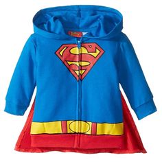 Dc Comics Superman Baby Full Zip Hoodie With Cape Boutique Item Brand New With Tags (Nwt) Officially Licensed And Authentic Only One Left Color: Blue, Red, Yellow Material Composition: 60% Cotton, 40% Polyester Available Size: 3/6m Super Cute Superman Baby Full Zippered Hoodie With Detachable Velcro Cape. Amazingly Soft And Comfortable. Great For Everyday Wear Or A Practical Halloween Costume That Can Be Worn Year Round! Tags: Kids Children's Baby Clothes Clothing Fun Super Man Batman Justice Le Superman Hoodie, Superman Boy, Batman Hoodie, Superman Baby, Hoodie Mask, Dc Comics Shirts, Baby Hoodie, Womens Sweatshirts Hoods, Boy Clothing