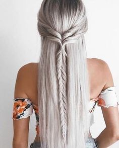 Straight Hairstyle, Long White Hair, Haircuts For Long Hair, Prom Hairstyles, Long Hair Girl, Easy Hairstyles For Long Hair, Braids For Long Hair