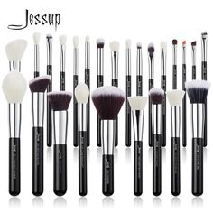 Just found this amazing item on AliExpress. Check it out! $16.68 | Jessup Makeup brushes 15- 25pcs Make up Brush set Professional Natural Synthetic Foundation Powder Contour Blending Eyeshadow Jessup Brushes, Silver Makeup, Complete Makeup, Blusher Brush, Hair Brush Set, Bronzer Brush, Powder Contour, Blending Eyeshadow, Makeup Brushes Set