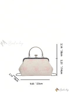 Bird in Bag - Elegant Shell-shaped Crossbody Bag with Chain Strap - New Forest Style, Soft Sister Personality Love Heart Handbag for Evening Party - 1pc Valentine's Day Evening Crossbody Bag, Evening Bag With Chain Strap For Valentine's Day, White Bags For Valentine's Day Party, Valentine's Day Evening Bag With Chain Strap, White Party Bags For Valentine's Day, Elegant White Bag For Valentine's Day, Elegant White Valentine's Day Bag, Feminine Shoulder Evening Bag For Party, Elegant Pouch Bag For Valentine's Day