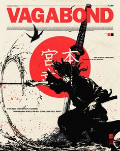 Vagabond is a Japanese epic martial arts manga series written and illustrated by Takehiko Inoue. It portrays a fictionalized account of the life of Japanese swordsman Musashi Miyamoto, based on Eiji Yoshikawa's novel Musashi. . . . . . Graphic design, Graphic design art, Graphic poster art, Poster design art, Poster art, Poster design, Graphic poster, Japanese poster design, Anime poster design, Manga poster design, Poster design media. Vagabond Graphic Design, Abstract Anime Art, Anime Graphic Poster, Retro Japanese Poster, Japanese Poster Design Anime, Manga Art Icons, Anime Posters Aesthetic, Japanese Graphic Design Poster, Vagabond Poster