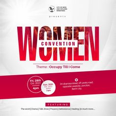 an event poster with the words women convention