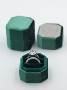 The Ellington Bevel Double Ring Box – The Mrs. Box Heirloom Rings, Emerald Green Weddings, Multiple Rings, Velvet Ring Box, Gold Monogram, Double Ring, Polish Silver, Monogrammed Items, Ring Fit