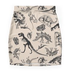 Super stretchy and durable polyester mini skirt. Vibrant, high-quality sublimation print across the front and back. Size range XXS-2XL. I love creating dinosaur patterns with vintage sketches. <3 Cream Mini Skirt, Vintage Sketches, Dinosaur Patterns, Dinosaur Pattern, Black And Cream, Skirt Design, Skirts For Sale, Buy Vintage, Dinosaurs