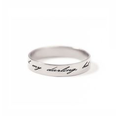 Personalize a message onto our Classic and bold, this band ring shines from all angles. Made from high quality materials that are perfect for everyday wear! Sterling Silver Hypoallergenic, Lead and Nickel free Band Width 3.5mm Customize your message, a minimum of 30 characters and maximum of 60 characters (including spaces). In photo: "Life is tough my darling, but so are you" - Maya Angelou Symbols and emojis cannot be engraved #R015-S-EN Everyday Silver Engraved Ring Stamped 925, Everyday Personalized Silver Engraved Ring, Spiritual Sterling Silver Jewelry With Engraved Text, Spiritual Silver Engraved Stamped Ring, Adjustable Silver Engraved Ring, Spiritual Style, Life Is Tough, My Darling, Maya Angelou, Engraved Jewelry