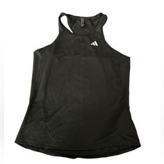 Quick Drying Material. Runs Slightly Small Adidas Tops For Gym In Spring, Spring Adidas Tops For Gym, Adidas Tops For Gym, Spring Season, Black Go-dry Tank Top For Sports Season, Adidas Sleeveless Tank Top For Sports, Adidas Sporty Cotton Tank Top, Adidas Sleeveless Sports Tank Top, Black Micro-elastic Sleeveless Activewear, Adidas Tank Top