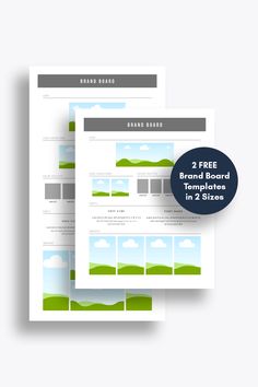 three free brochure templates in 2 sizes