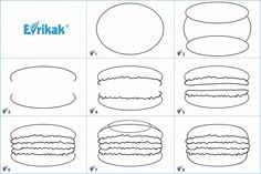 how to draw a hamburger step by step instructions for kids and adults in easy steps