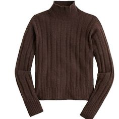 Nwt J. Crew Ribbed Mock Neck Sweater In Super Soft Yarn Color Brown Style Bm209 Fabric: Alpaca /Polyamide/Merino Wool Blend Size Small Length 24" Pit To Pit 21" New Tags Attached. Thank You!! Crew Neck Outfit, Blend S, Brown Crewneck, Fall Pullover, Mockneck Sweater, Brown Fall, Brown Sweater, Mock Neck Sweater, Soft Yarn