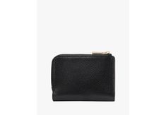 Crafted from luxe pebbled leather our Ava bifold wallet easily stores your cash and cards in polished style. | Kate Spade Ava Zip Bifold Wallet, Black Classic Black Wallets, Affordable, Polished Style, Kate Spade Wallet, Bifold Wallet, Embossed Logo, Kate Spade New York, Pebbled Leather, Zip Pockets, Kate Spade