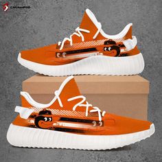 Baltimore Orioles Mlb Yeezy Sneaker For Fans Orioles Logo, Yeezy Sneakers, Limited Edition Sneakers, Yeezy Shoes, Breathable Shoes, Sports Baseball, Baltimore Orioles, Dinosaur Print, Mlb Baseball