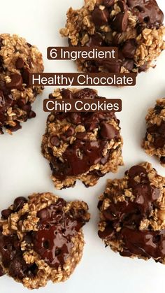 six ingredient healthy chocolate chip cookies