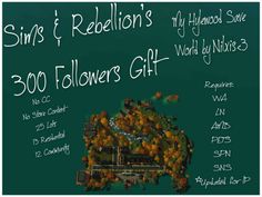 a green chalkboard with an image of a tree and the words, sirs & redallion's 500 followers gift