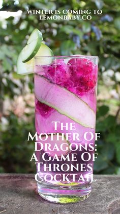 Dragon Themed Drinks, Dragonfruit Cocktail Vodka, Dragonfruit Cocktail Recipe, Game Of Thrones Danaerys, Dragonfruit Cocktail, Movie Cocktails, Game Of Thrones Drink, Game Of Thrones Cocktails, Vodka Lemon