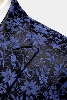 Floral Suit Jacket, Floral Suit, Blue Daisy, Suit Shop, Modern Chic, Blue Hues, The Chic, Floral Embroidery, Blue Floral