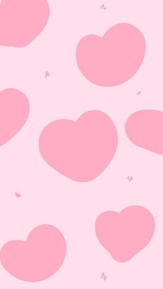 pink hearts on a light pink background