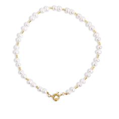 Experience the epitome of elegance with our Pure Pearl Necklace. Immaculately crafted with genuine pearls, this timeless piece radiates sophistication and grace, adding a touch of refined luxury to any ensemble. 14k Gold Filled Chain length 15” Tarnishing resistant Hypoallergenic  Please note that chemical and perfume White Pearl Chain Jewelry For Everyday Elegance, Refined White Jewelry For Everyday Elegance, Elegant Pearl Necklace For Everyday Wear, Elegant Pearl Necklace For Everyday Elegance, Everyday Round Pearl Jewelry, Classic Yellow Gold Pearl Necklace With Charm, Classic White Jewelry For Everyday Elegance, Classic White Jewelry For Everyday, Formal Pearl Bracelet With Round Beads And Pendant