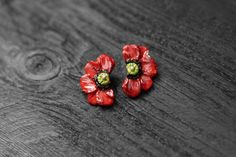 Red Flower Earrings As Gift, Red Flower Earrings For Gift, Handmade Red Flower Earrings As Gift, Handmade Red Flower Earrings For Gift, Unique Red Flower Earrings, Gift Polymer Clay Flower Earrings, Red Polymer Clay Jewelry For Gifts, Red Polymer Clay Flower Earrings For Gift, Red Polymer Clay Jewelry For Gift