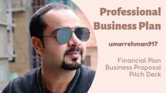 a man with sunglasses on his face is looking at the camera and has a business plan in front of him