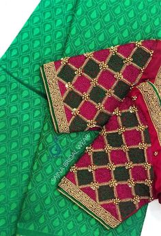 Silk Saree Blouse Designs Patterns, Zardosi Embroidery, Maggam Work Blouse, Cutwork Blouse Designs, Blouse Design Images, Simple Embroidery Designs, Wedding Blouse Designs