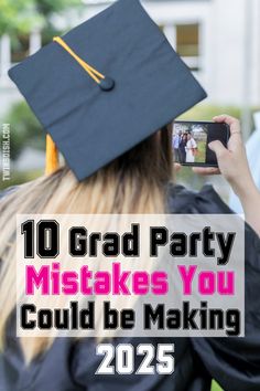 Girl taking a graduation picture with a graduation cap and gown on