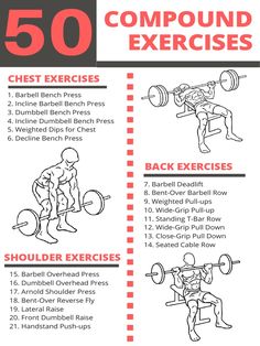 50 Compound Exercises Checklist Isolation Exercises | PDF | Weight Training | Sports Exercises For Drawing, Drawing Back, Compound Lifts, Compound Exercises, Aerobics Workout, Compound Bow