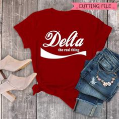 Delta Design, Delta Girl, Sorority Sweatshirts, Delta Sigma Theta Sorority, Delta Sigma Theta, Birthday Party Shirt, Sorority Gifts, Silhouette Studio Designer Edition, Party Shirts