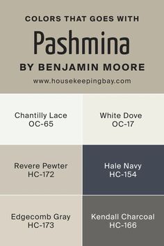 the colors that goes with pastenna by benjamin moore, and white dove