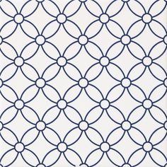 a white and blue wallpaper with circles on it