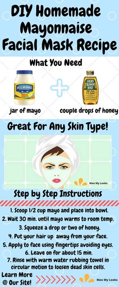 Try this DIY homemade mayonnaise face mask recipe. It's great for pretty much any skin type and can rejuvenate your skin. All you need is some honey and mayo so give it a try. #DIY #natural #skin #beauty #facemask Dry Skin Problem, Coconut Oil For Face, Anti Aging Mask