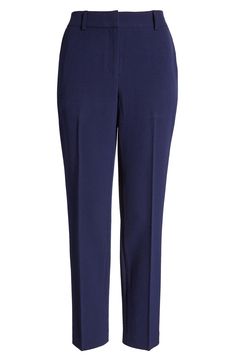 Complete your office ensembles with these tapered-leg trousers that have a touch of stretch for added comfort. Zip fly with hook-and-bar closure Side pockets 97% polyester, 3% elastane Dry clean Imported Anne Klein, Tapered Legs, Leg Pants, Dry Clean, Nordstrom, Trousers, Size 6, Bar, Pants