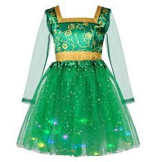 Kids Fiona Cosplay Princess Costume Children Cartoon Disguise Girls Dress Shirt Skirt Outfits Princess Fiona Shrek, Fiona Green