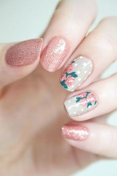 Go and get your nails did! Her Nails, Rose Nails, Cute Nail Art, Fabulous Nails, Beautiful Nail Art, Cute Nail Designs, Nail Art Inspiration, Fancy Nails, Creative Nails