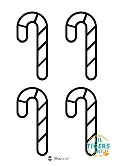 Free Printable Candy Cane Stencils Candy Cane Outline, Candy Cane Crafts For Kids, Compass Craft, Candy Cane Art, Printable Candy Cane, Candy Cane Template, Elsa Coloring Pages, Candy Cane Crafts, Candle Printable